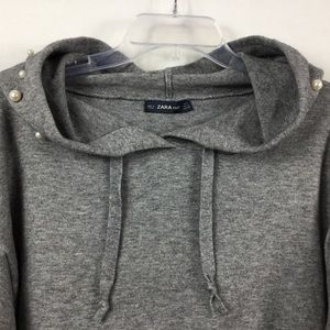 Zara Sweaters - Zara SOFT Knit Hooded Sweater with Pearls Zara Sweaters - Zara SOFT Knit Hooded Sweater with Pearls